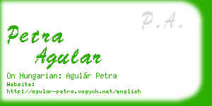petra agular business card